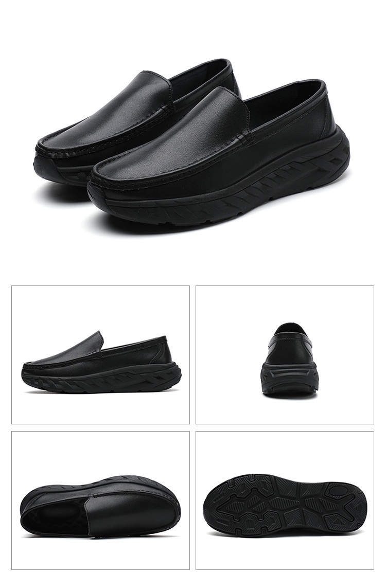 Zwarte en witte heren werkschoenen medisch antislip ademend_voghion.com