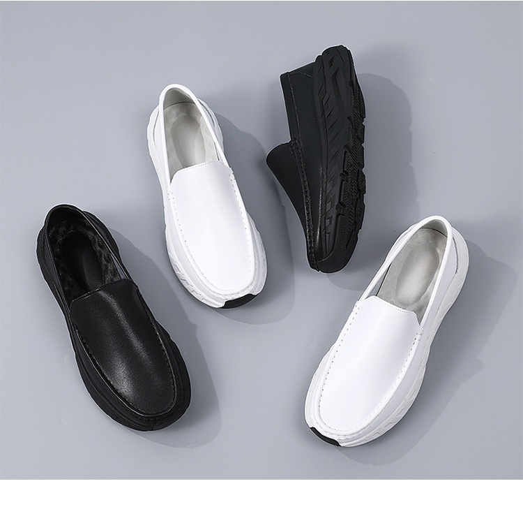 Zwarte en witte heren werkschoenen medisch antislip ademend_voghion.com