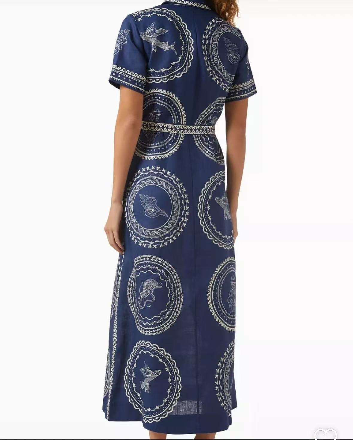 Damen Freizeitkleid Aus Leinen Mit Modischer Taillierung_voghion.com