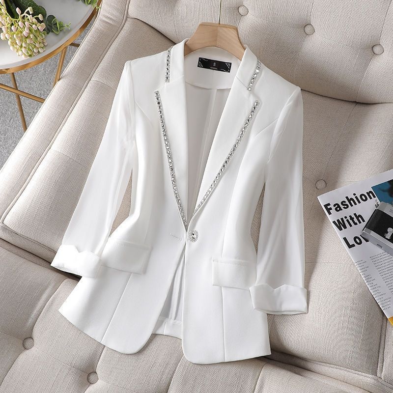 2026 New Spring Autumn Plus Size Women's Blazer Jacket, Long Sleeve, Fashionable And Elegant, Thick Style With_voghion.com