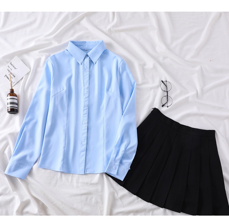 Camicia bianca donna maniche corte blusa slim fit ufficio_voghion.com