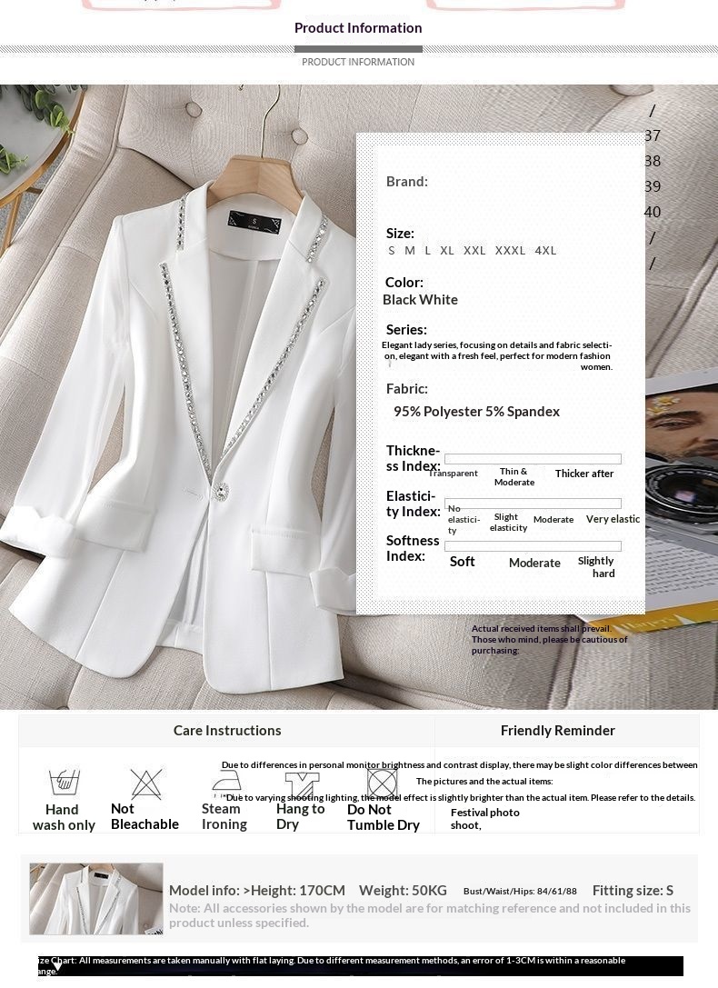 Women's Blazer Jacket Elegant Long Sleeve Lightweight Coat_voghion.com
