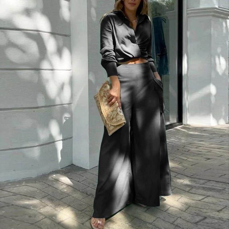 2026 Spring New Cross-Border European And American Women's Clothing Solid Color Elegant Commuting Loose Pocket Fashion_voghion.com