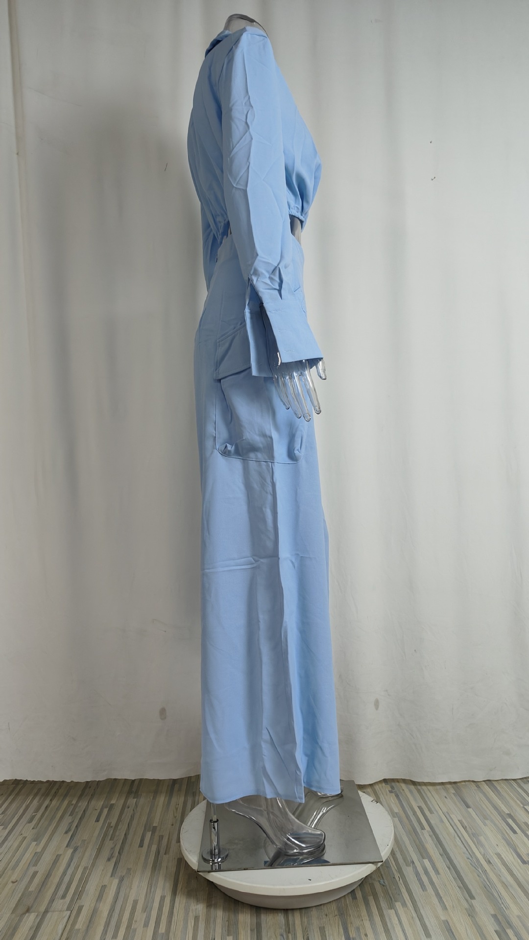 Elegant Women's Clothing Set Solid Colour Loose Commuter Style_voghion.com
