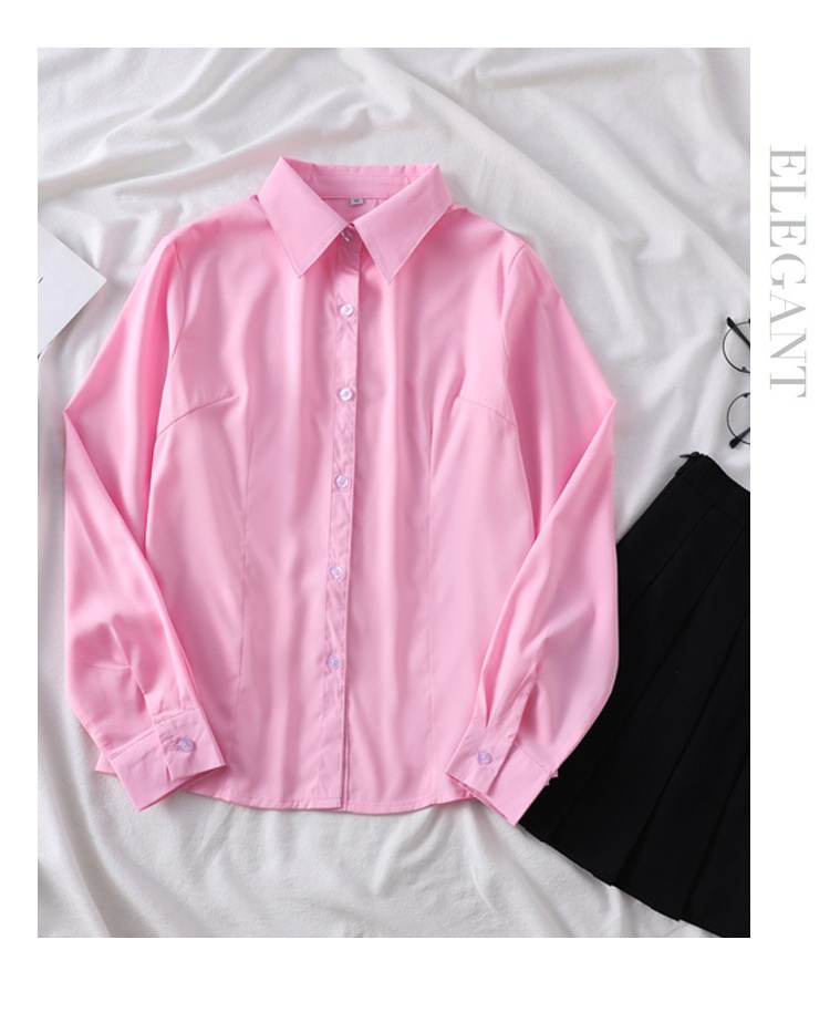 Camicia bianca donna maniche corte blusa slim fit ufficio_voghion.com