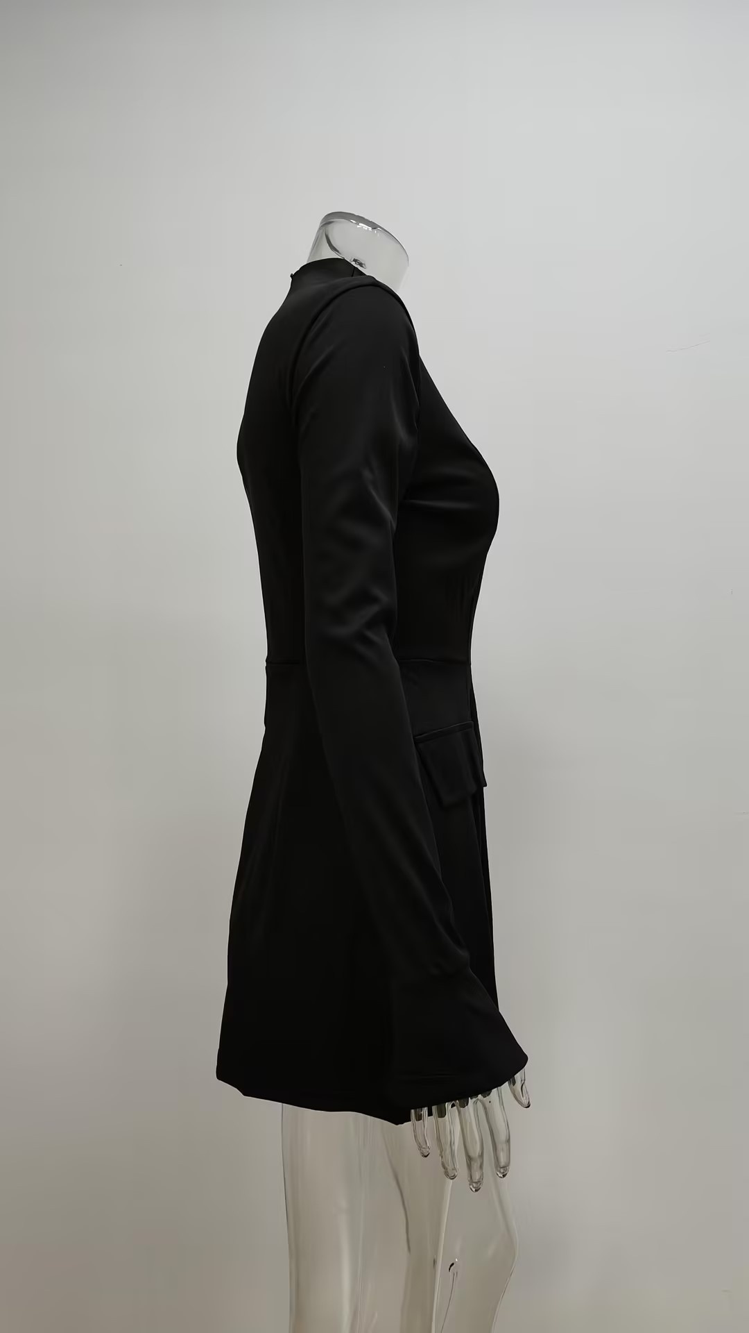 Elegant Bodycon Women's Dress Slim Fit Solid Colour Long Style_voghion.com