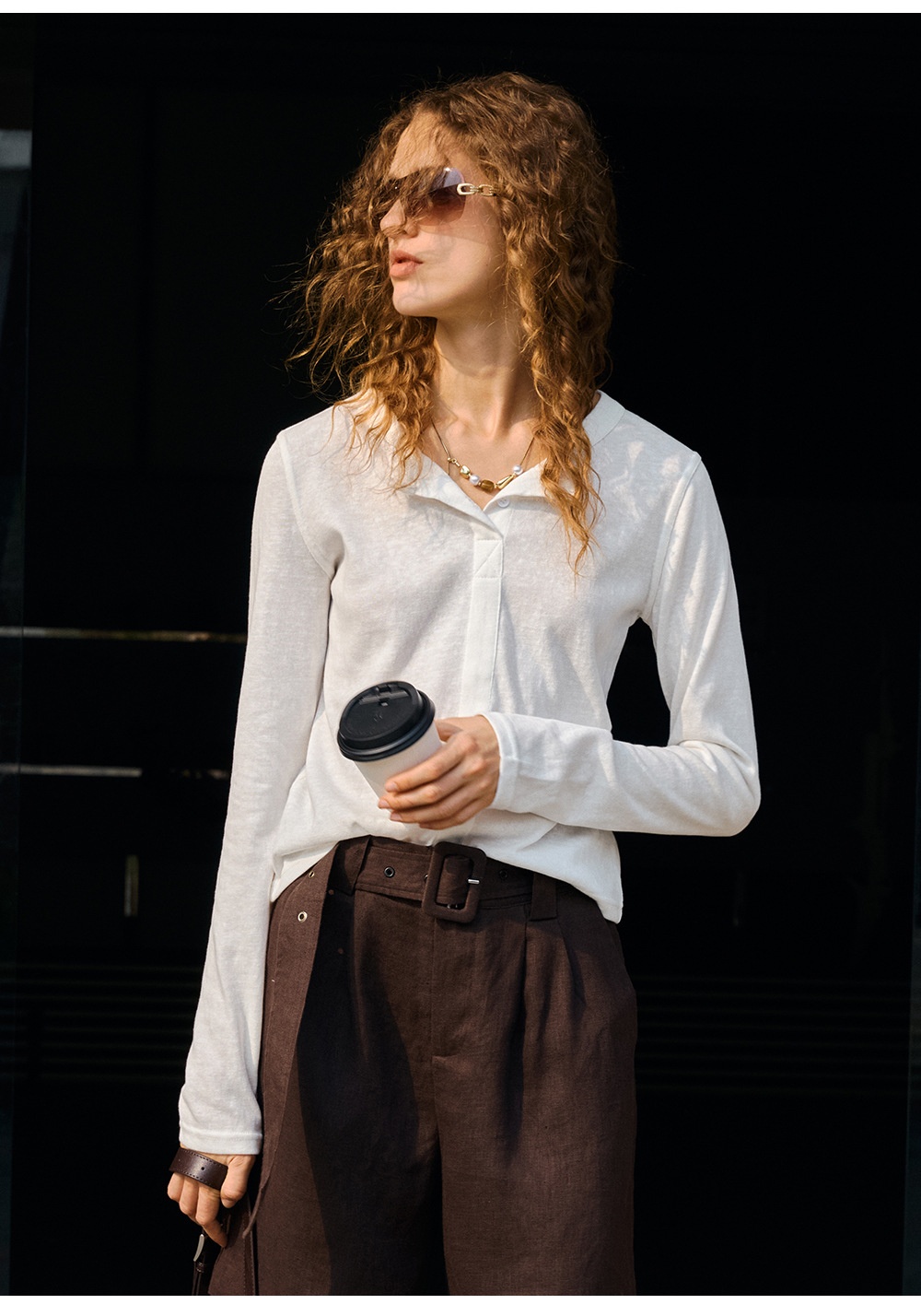 Damen Bluse Aus Baumwoll-leinen Mit Langarm Für Den Frühling_voghion.com