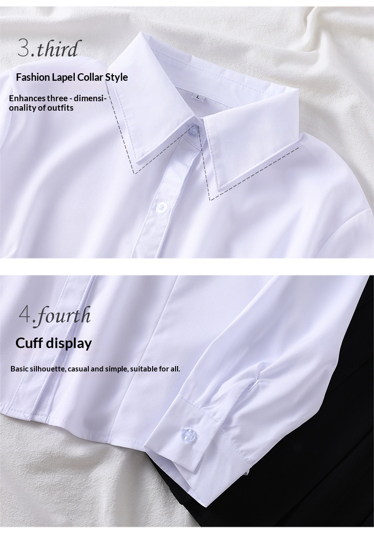 Camicia bianca donna maniche corte blusa slim fit ufficio_voghion.com