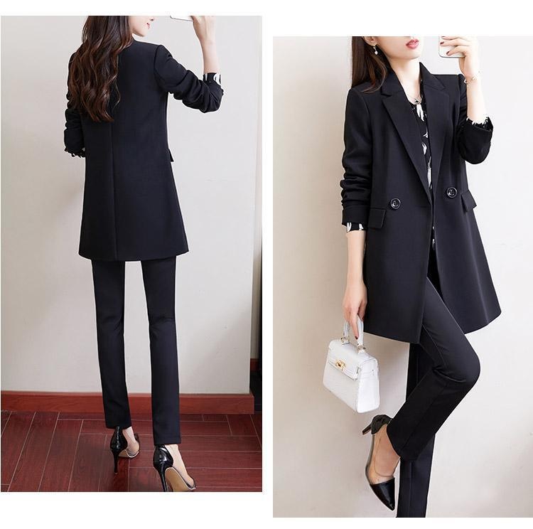 Women's Lightweight Blazer Loose Fit Solid Colour Autumn Jacket_voghion.com