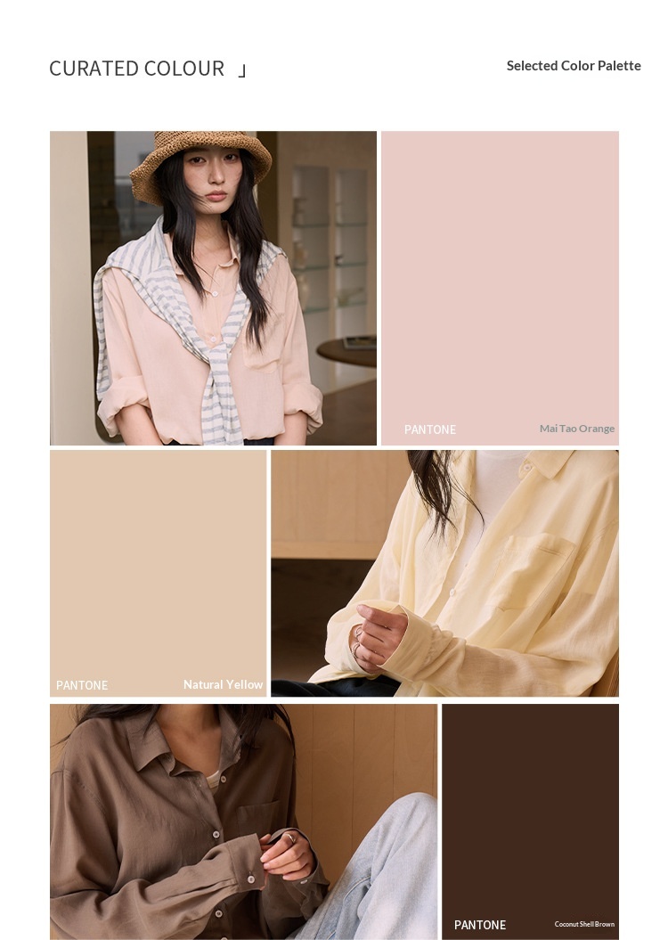 Women's Lyocell Linen Blouse Solid Colour Cardigan Shirt Top_voghion.com