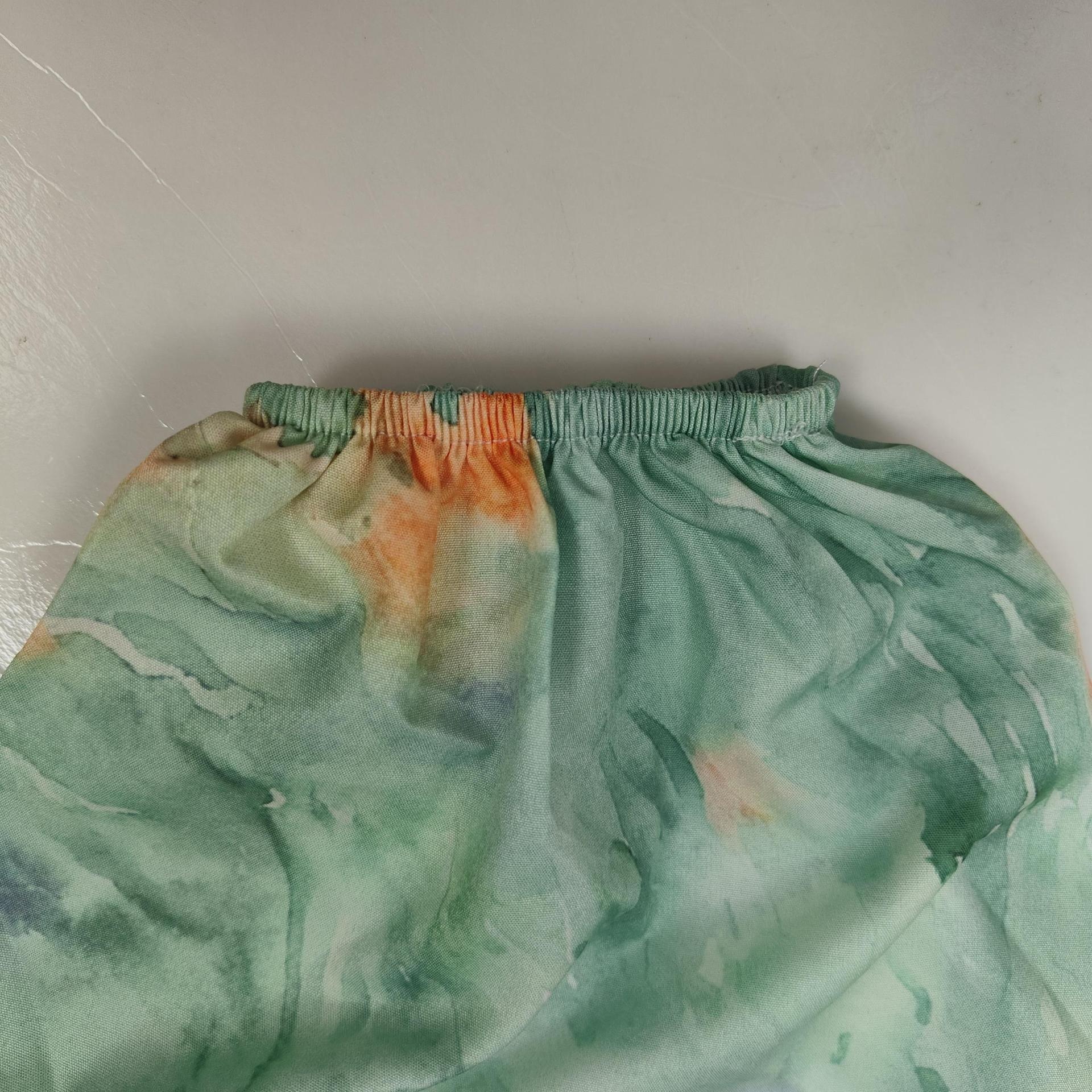Conjunto vestido maxi mulher elegante ombros descobertos tie-dye_voghion.com