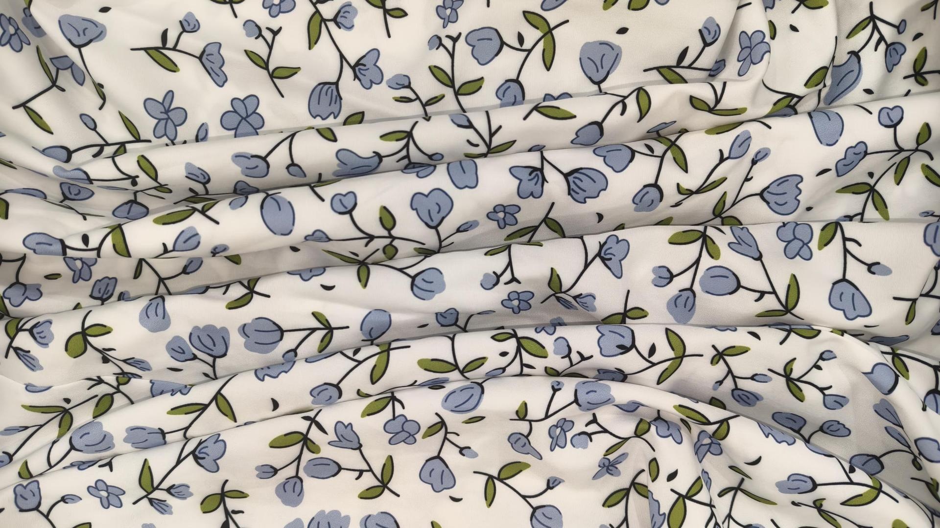 Elegant blommig klänning med v-ringning och puffärmar för plus size_voghion.com