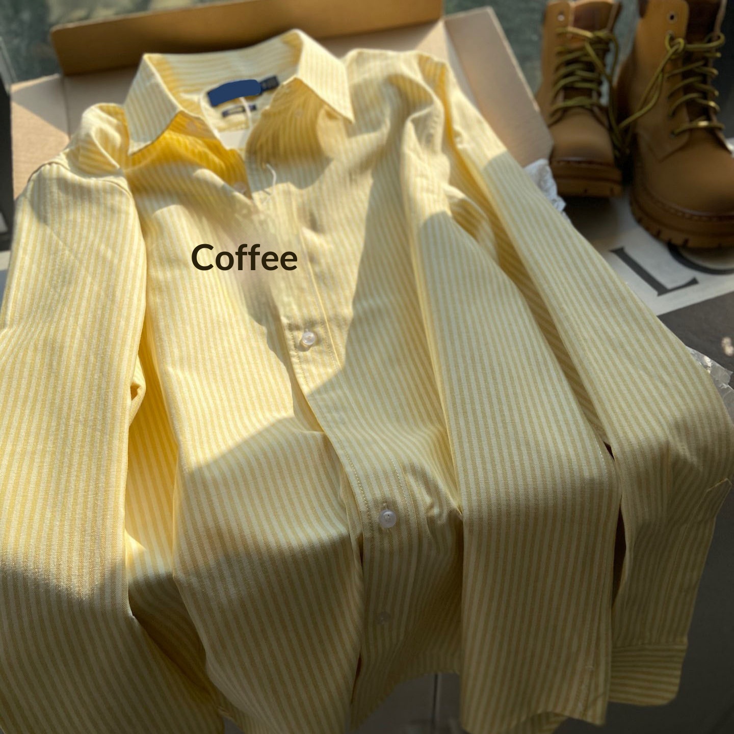 2025 New 3-Color Oxford Cloth Striped Classic Loose Fashion Embroidered Shirt Jacket Unisex_voghion.com