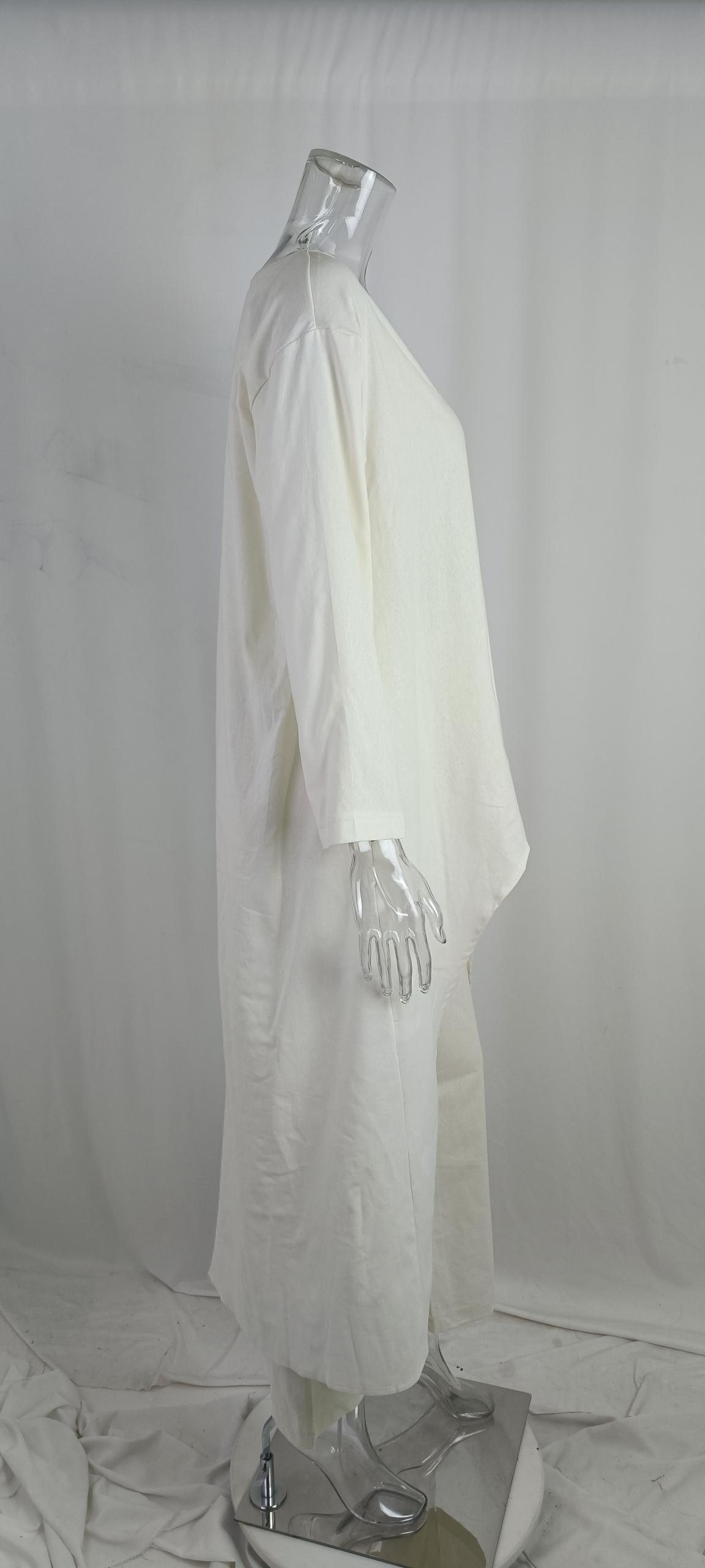Elegant Women's Two-piece Set Loose Solid Colour Round Neck Outfit_voghion.com