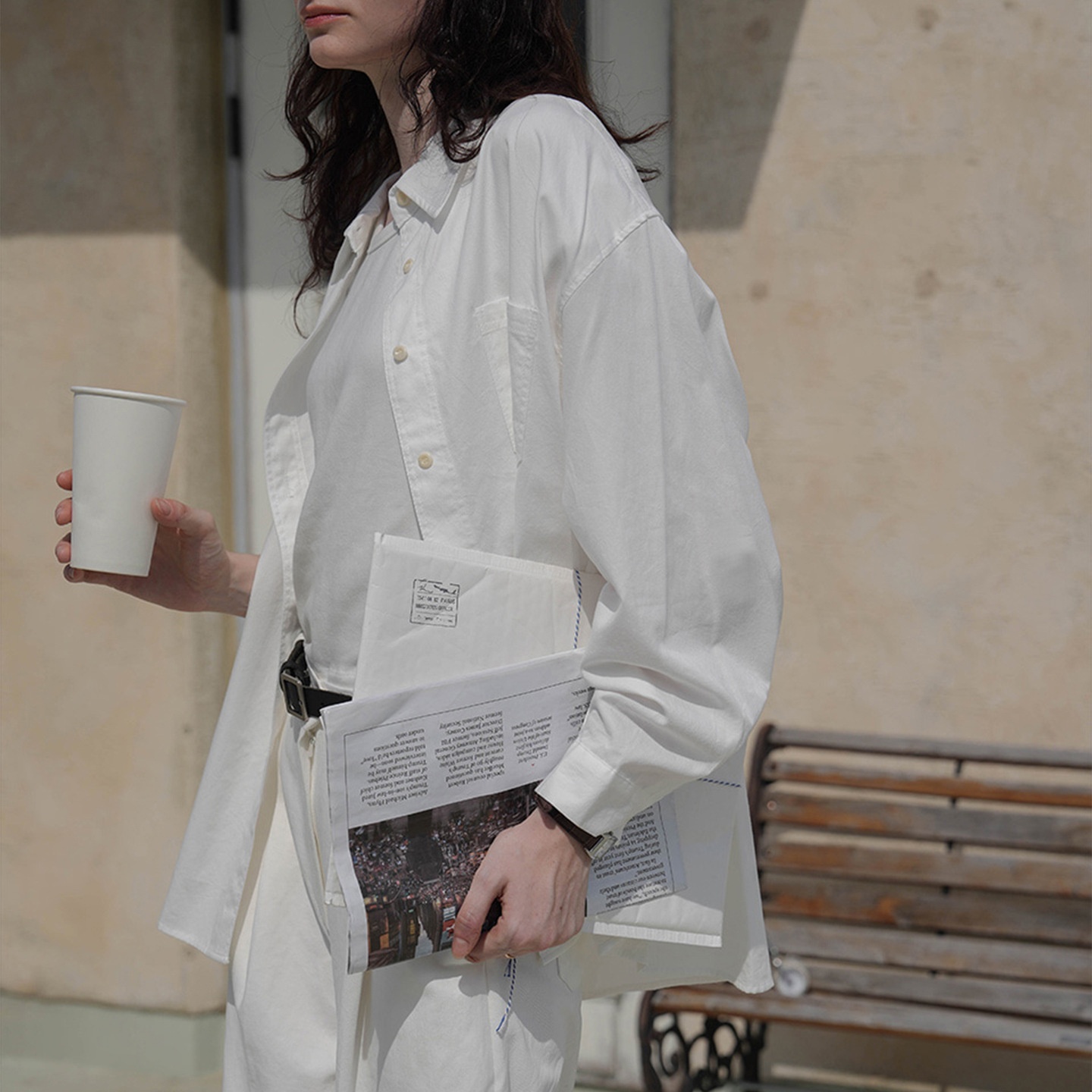 Elegante camicia bianca, 100% cotone, top con colletto per donna, nuova camicia versatile ed elegante in cotone per primavera/estate_voghion.com