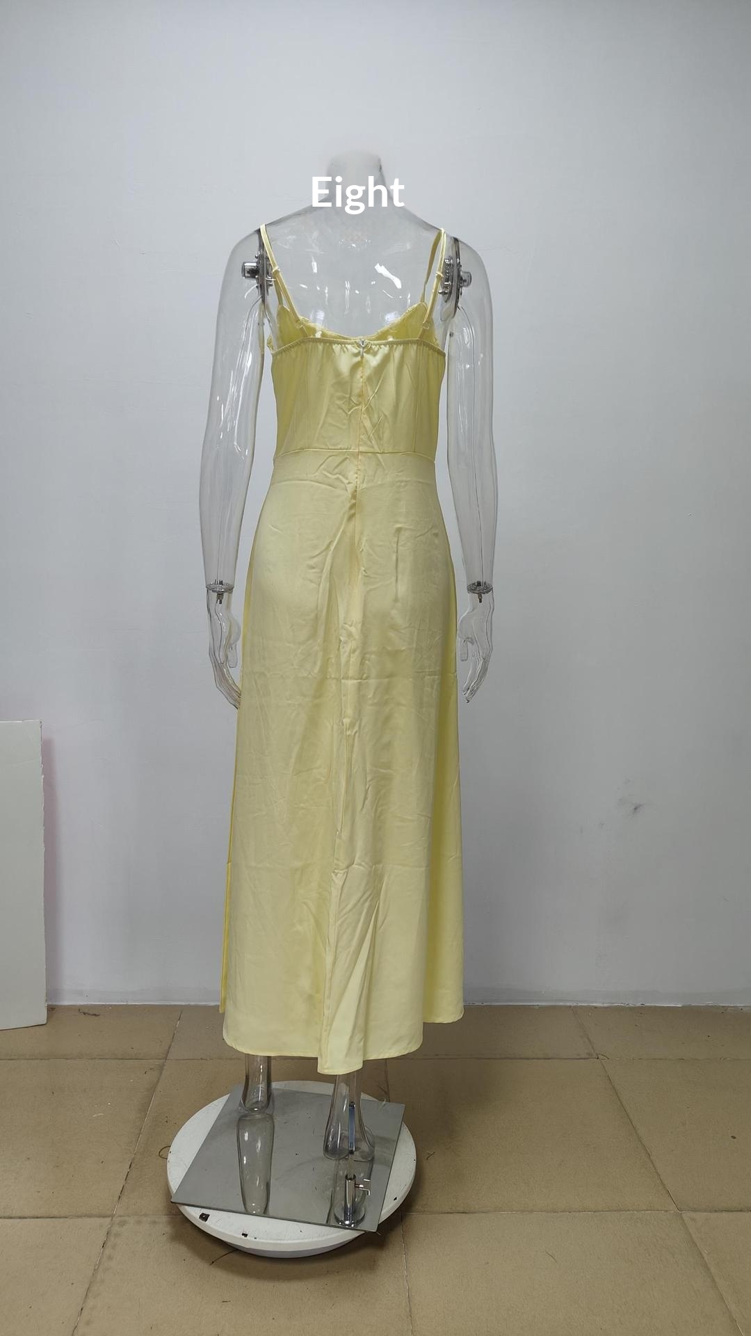 Damen A-linien Trägerkleid Mit Bindegürtel Für Große Größen_voghion.com