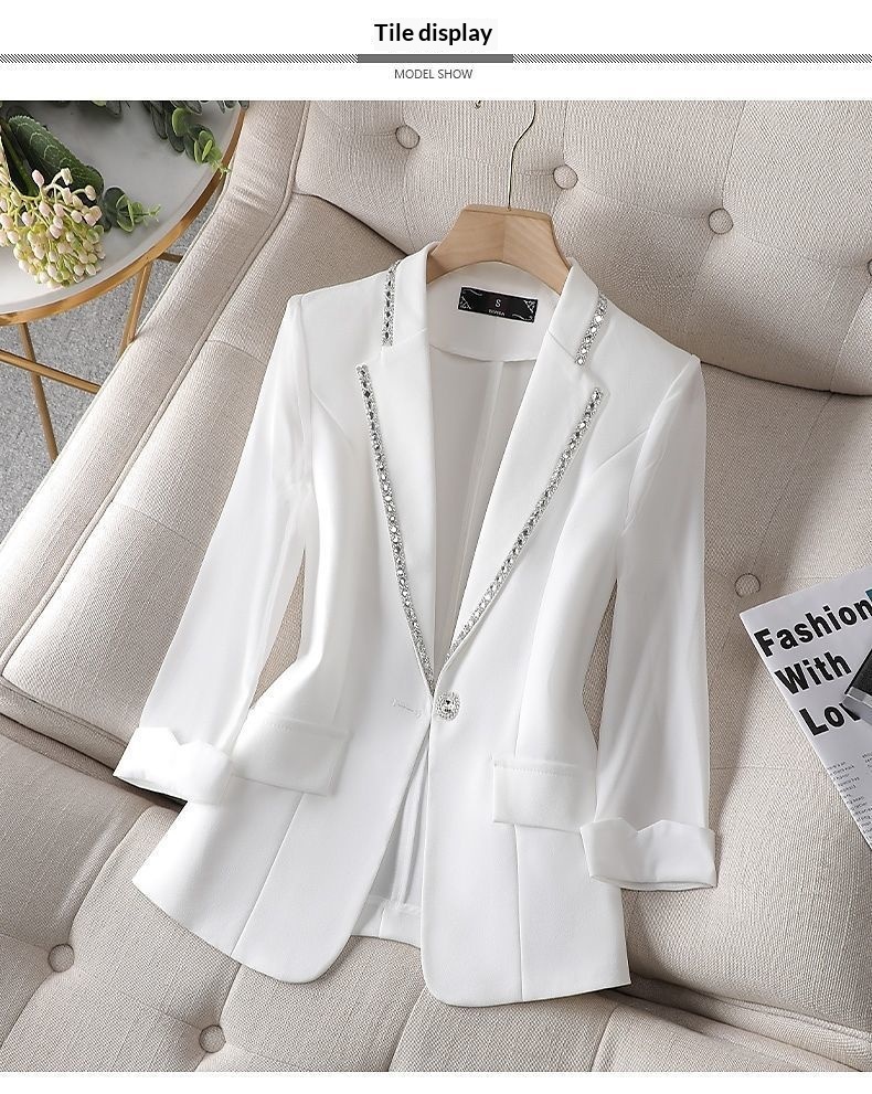 Women's Blazer Jacket Elegant Long Sleeve Lightweight Coat_voghion.com