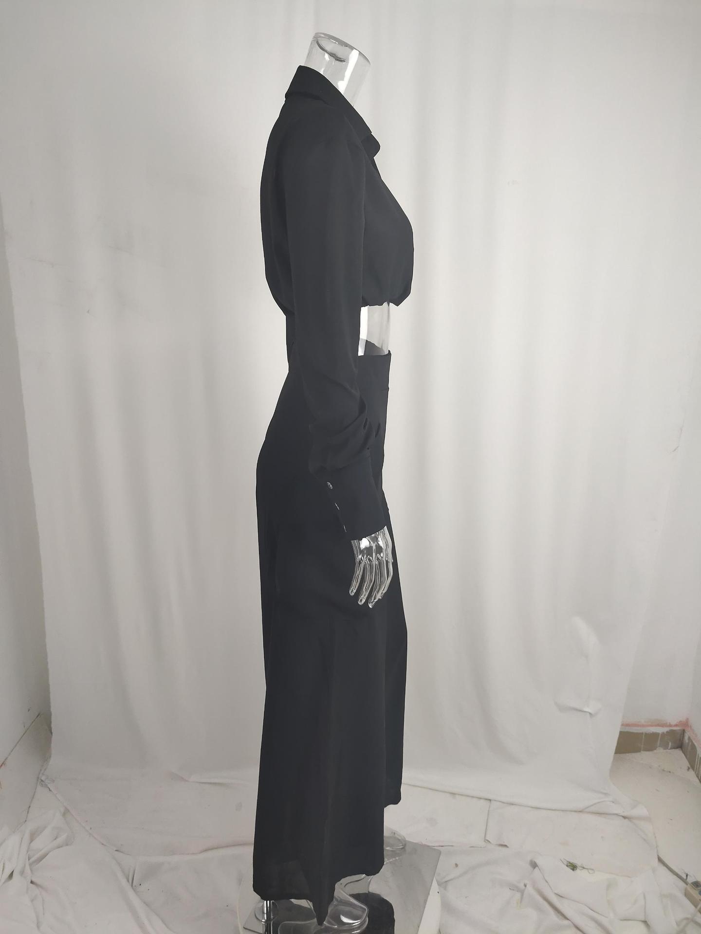 Elegant Women's Clothing Set Solid Colour Loose Commuter Style_voghion.com