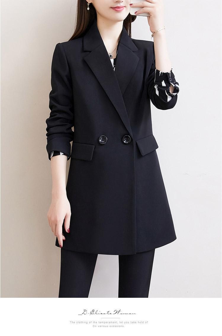 Women's Lightweight Blazer Loose Fit Solid Colour Autumn Jacket_voghion.com