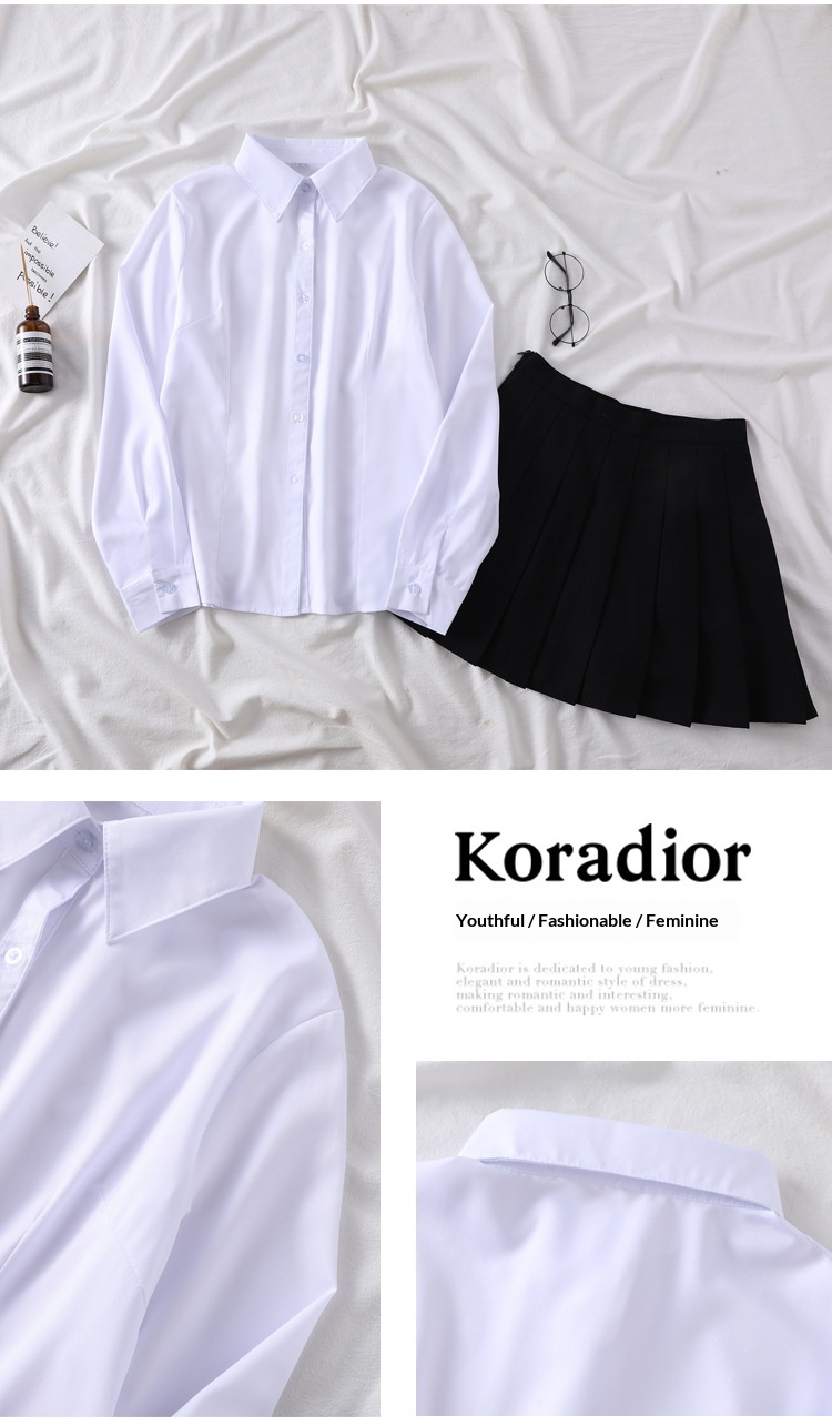 Camicia bianca donna maniche corte blusa slim fit ufficio_voghion.com