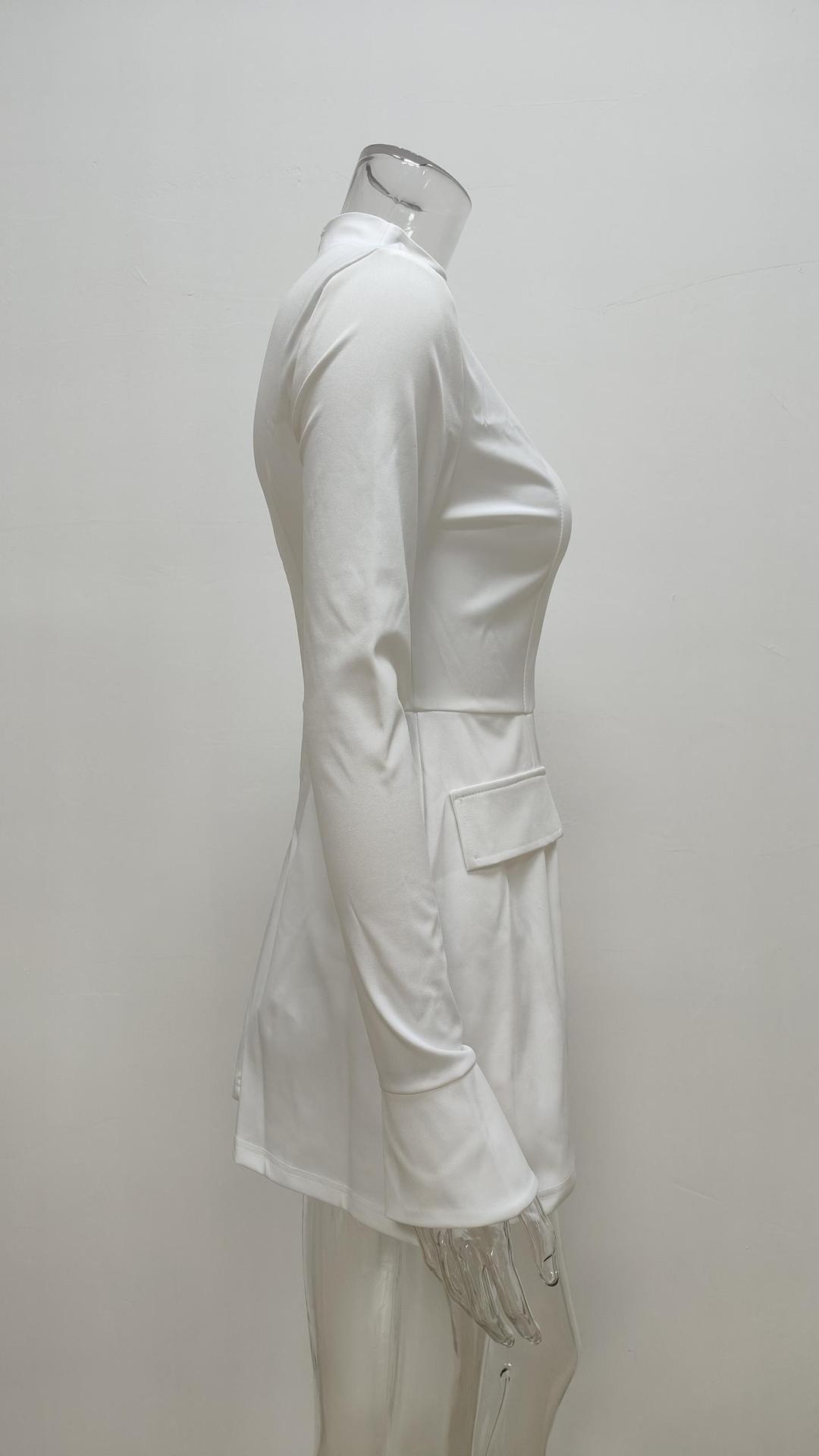 Elegant Bodycon Women's Dress Slim Fit Solid Colour Long Style_voghion.com