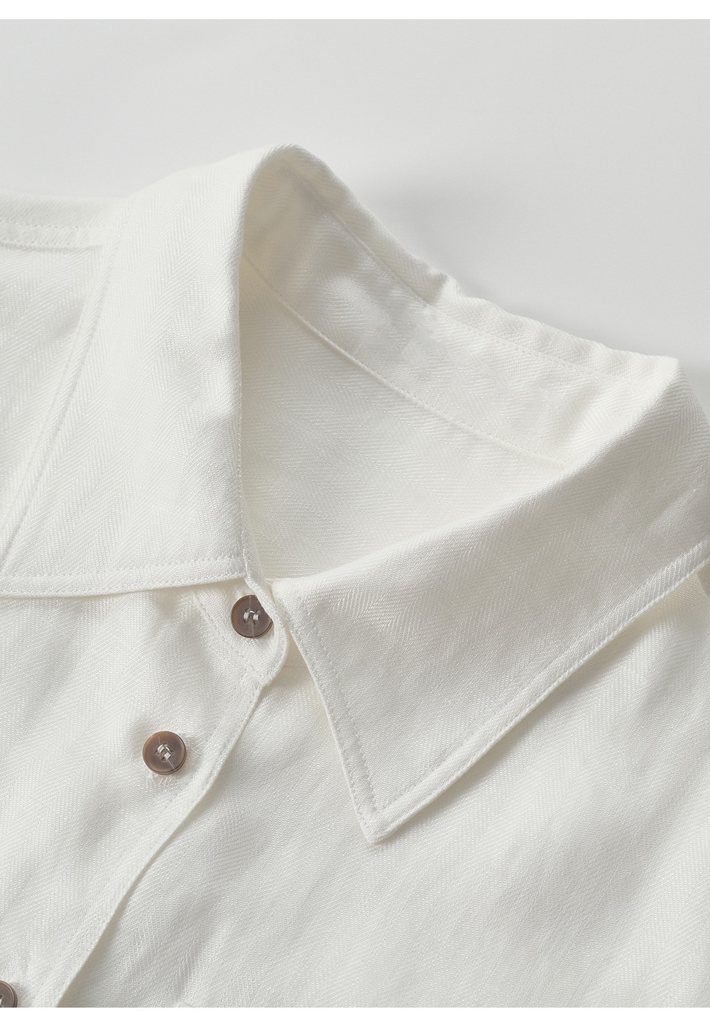 Camicia donna stile old money in lino e tencel con colletto_voghion.com