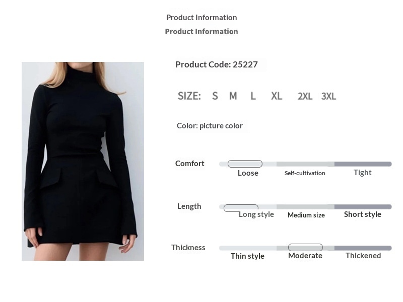 Elegant Bodycon Women's Dress Slim Fit Solid Colour Long Style_voghion.com