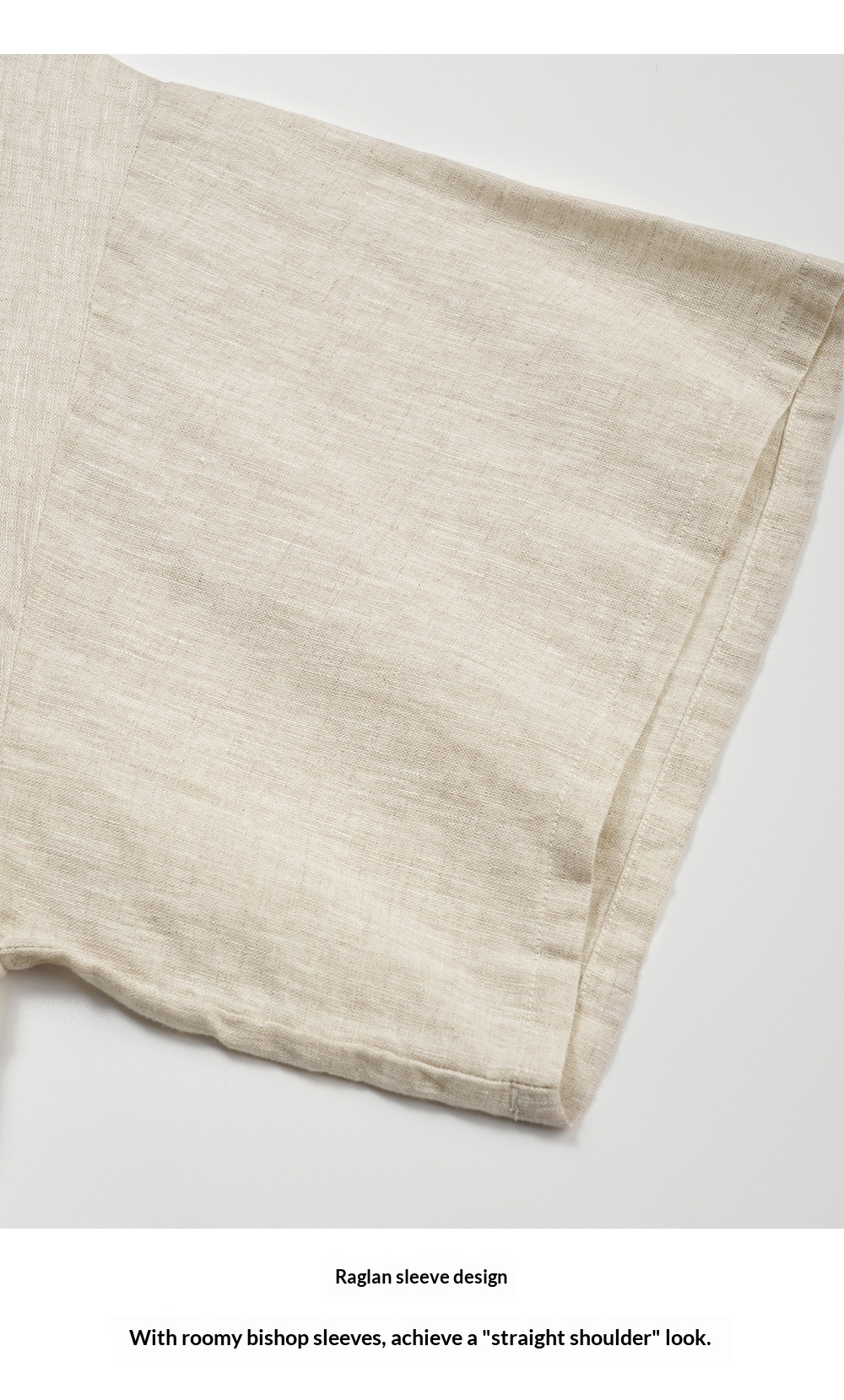 Women's Linen Top Round-neck Drop-shoulder Elegant Summer Blouse_voghion.com