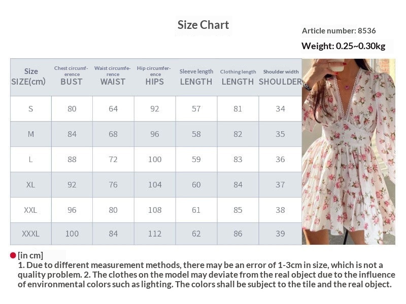 Elegantes V-ausschnitt Plus Size Kleid Für Damen Mit Blumenmuster_voghion.com
