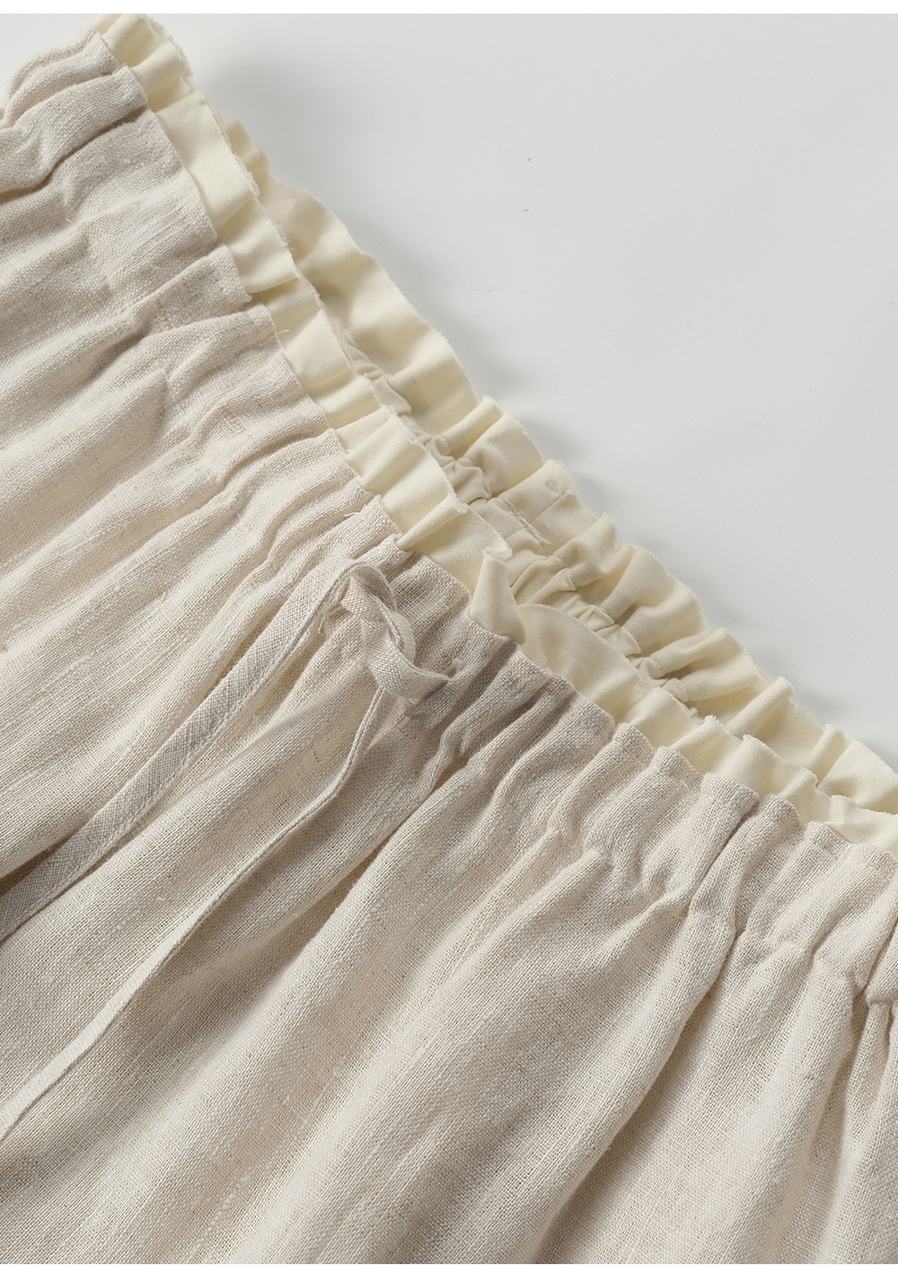 Dames linnen rok a-lijn elastische taille halflang los_voghion.com