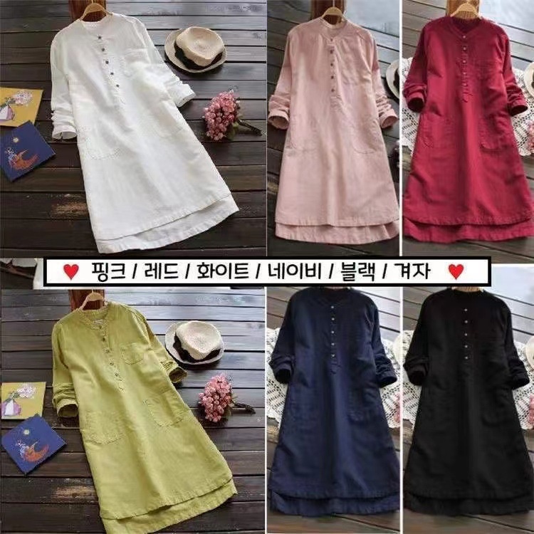 Women's Long-sleeve Cotton Linen Blouse For Autumn And Spring_voghion.com