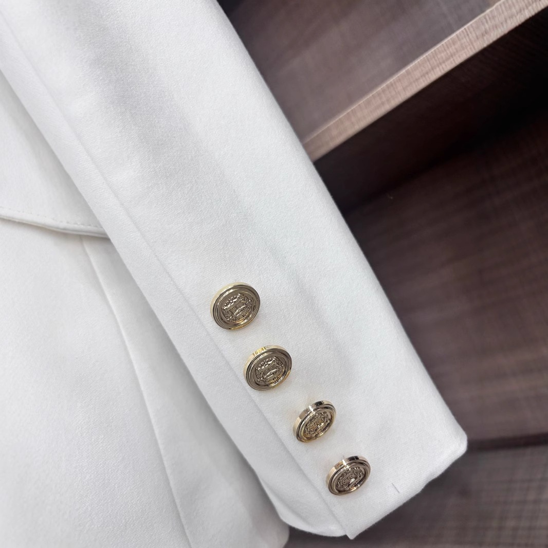 Disponibile in magazzino: Blazer bianco elegante e raffinato in stile Liu Shi, abito jacquard di alta gamma in stile cinese per donna._voghion.com
