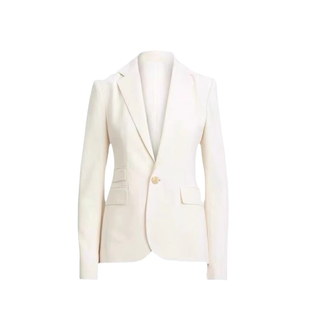 Disponibile in magazzino: Blazer bianco elegante e raffinato in stile Liu Shi, abito jacquard di alta gamma in stile cinese per donna._voghion.com