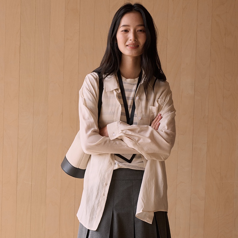 Spring Summer Lenzing Tencel Linen Shirt For Women New Lyocell Solid Color Pocket Cardigan Skin-Friendly Comfortable_voghion.com