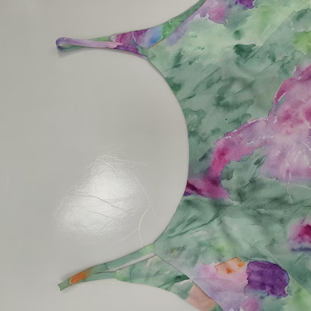 Conjunto vestido maxi mulher elegante ombros descobertos tie-dye_voghion.com