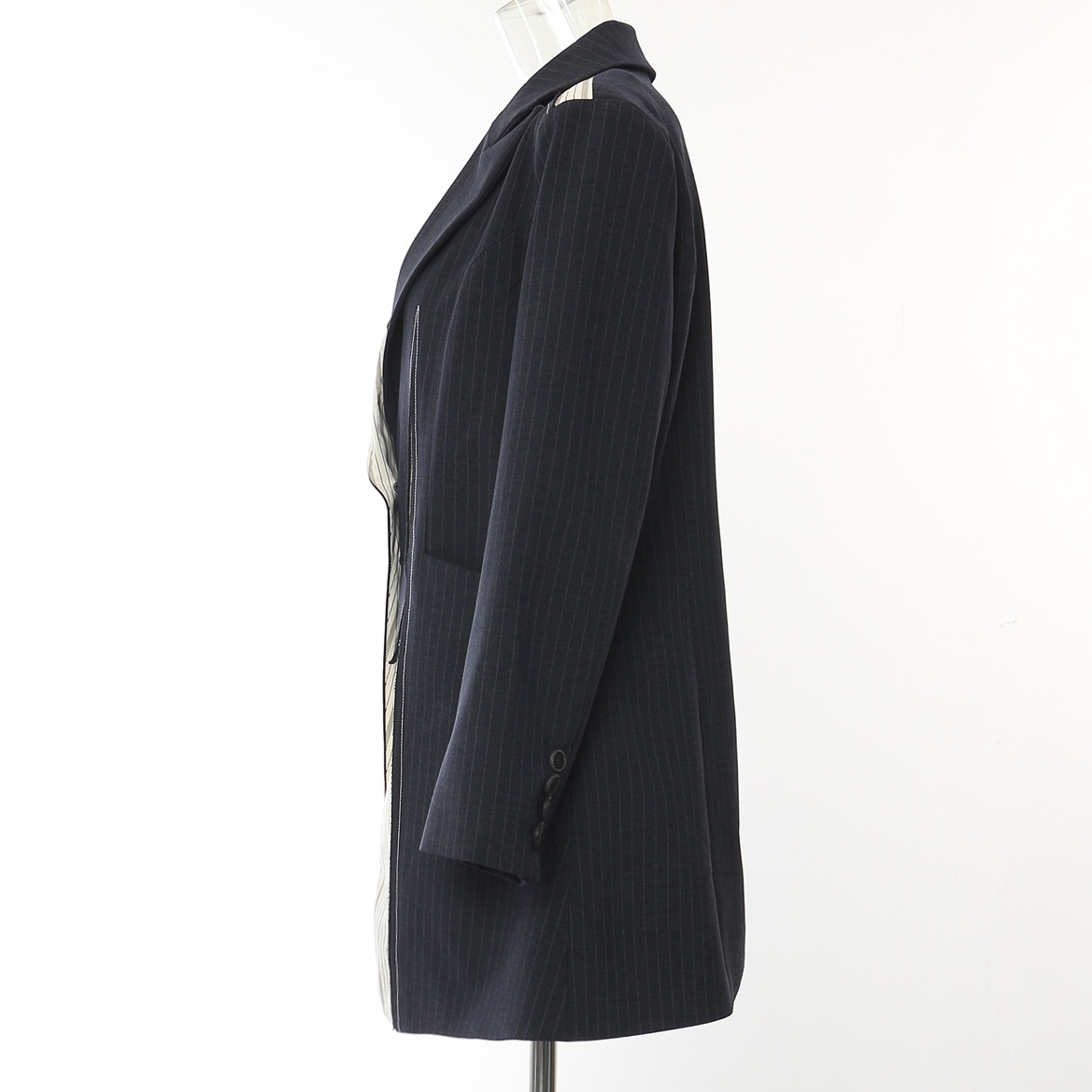 Damska marynarka blazer patchwork color block asymetryczna_voghion.com