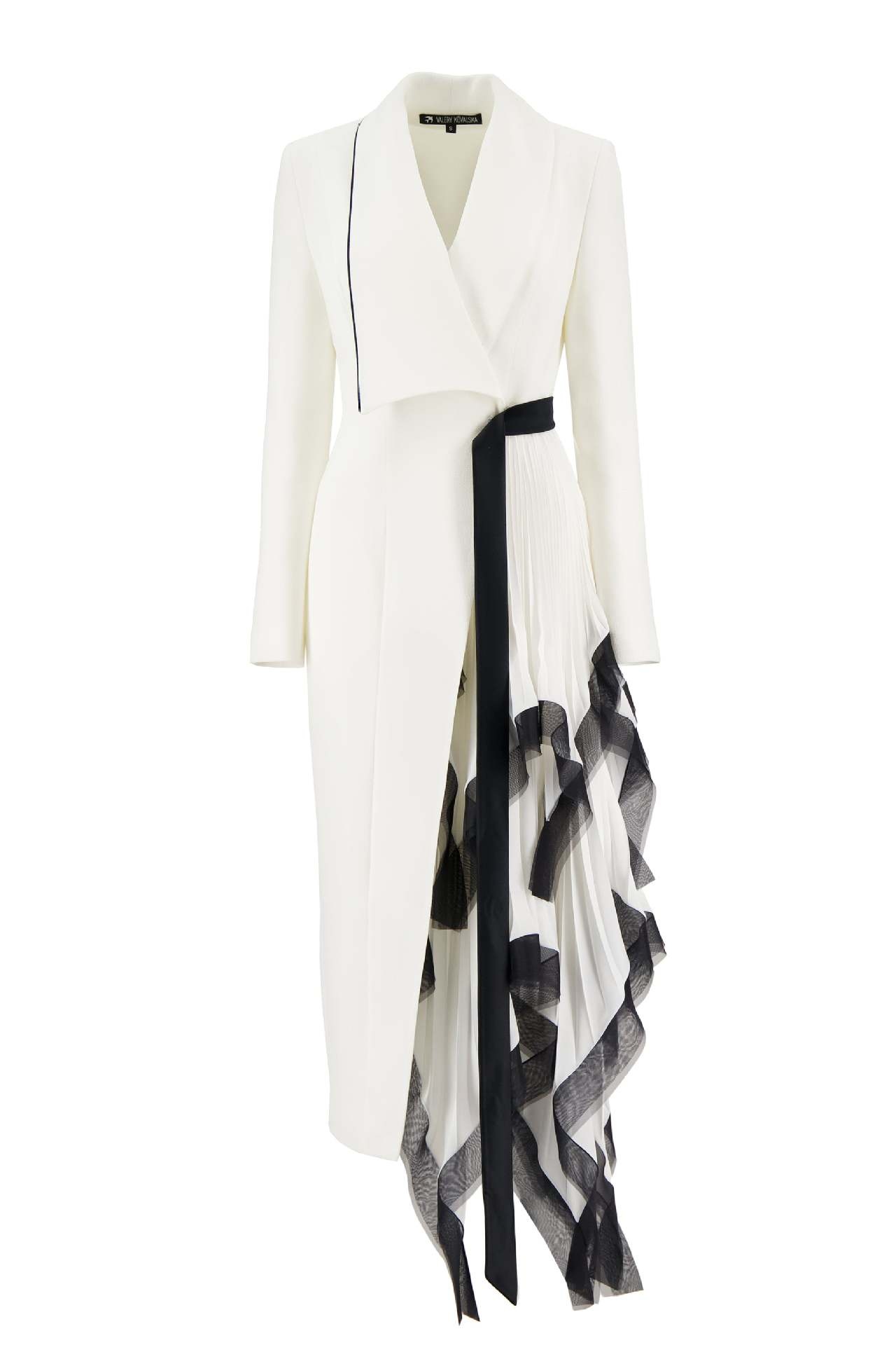 Women's Asymmetric Pleated Blazer Dress For Elegant Spring Style_voghion.com