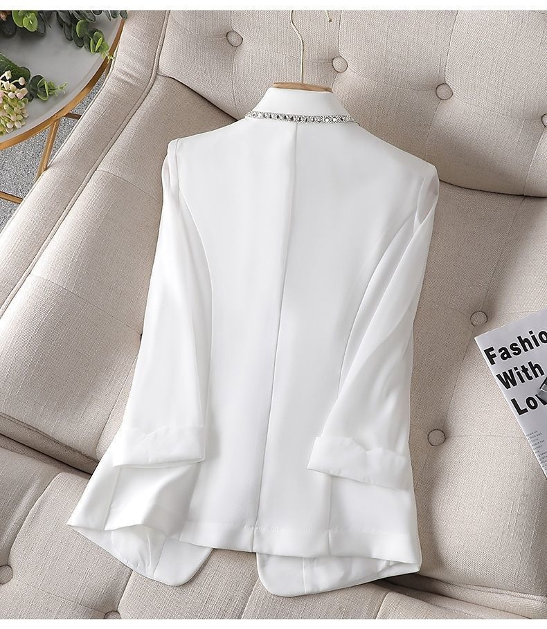 Women's Blazer Jacket Elegant Long Sleeve Lightweight Coat_voghion.com
