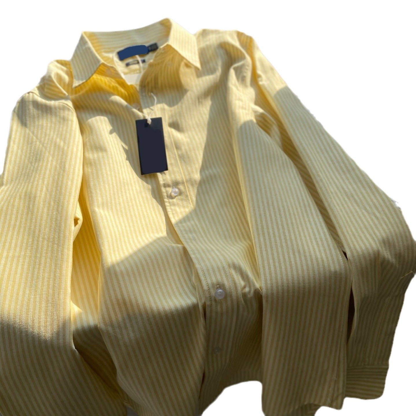 2025 New 3-Color Oxford Cloth Striped Classic Loose Fashion Embroidered Shirt Jacket Unisex_voghion.com