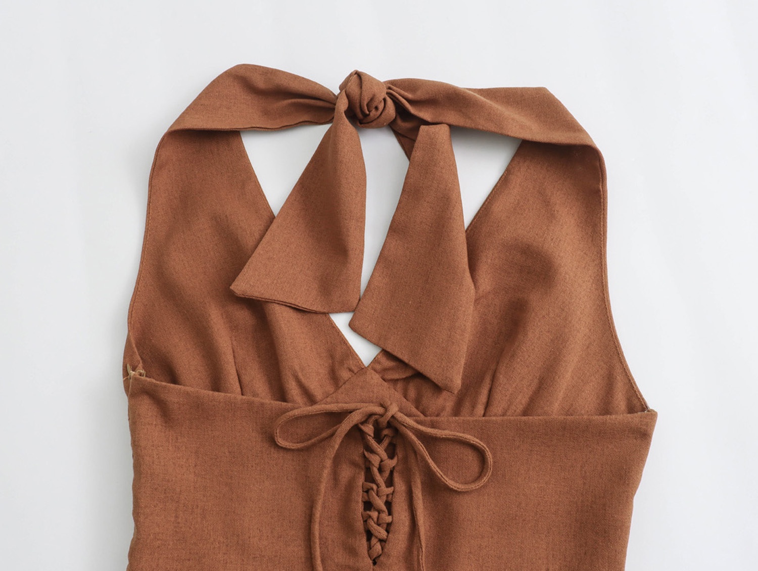 Damen Korsettkleid Aus Leinenmix Für Sommerliche Eleganz_voghion.com