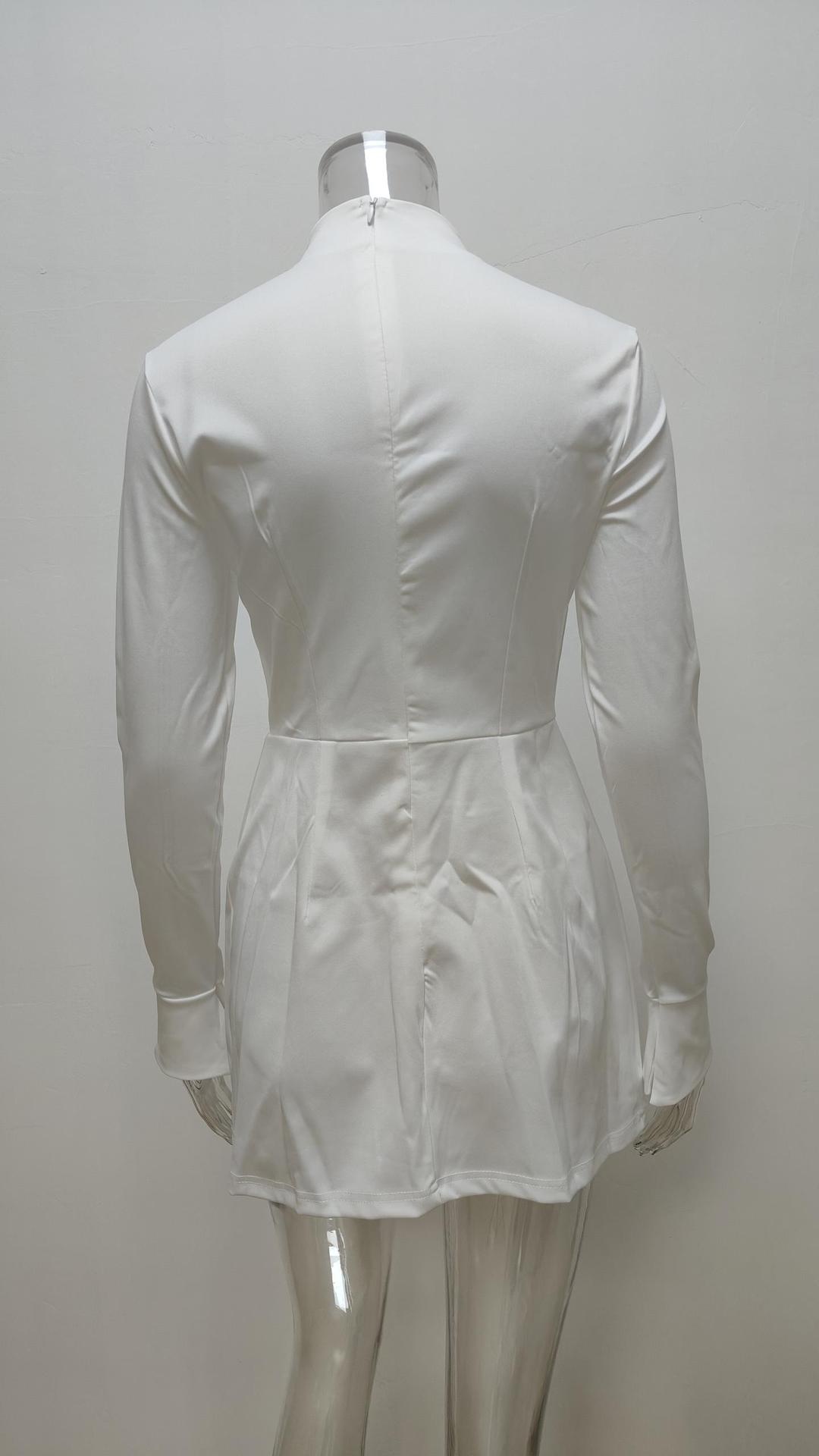 Elegant Bodycon Women's Dress Slim Fit Solid Colour Long Style_voghion.com