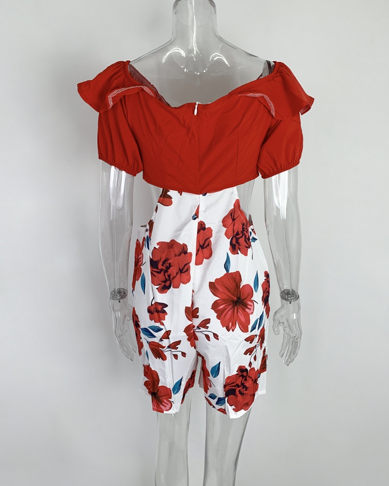 Elegant Women’s Strapless Jumpsuit Dress Hollow Out Design_voghion.com
