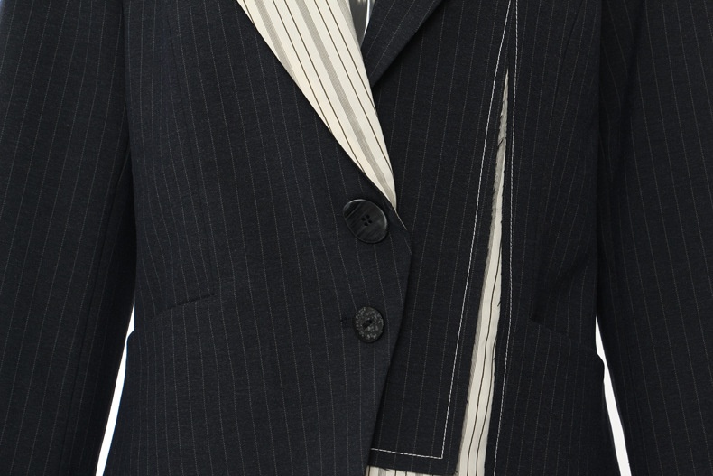 Damska marynarka blazer patchwork color block asymetryczna_voghion.com