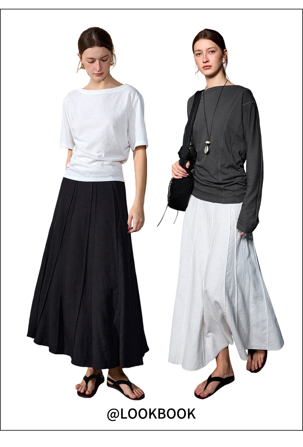 Elegant Women's A-line Fishtail Skirt High-waisted Patchwork Style_voghion.com