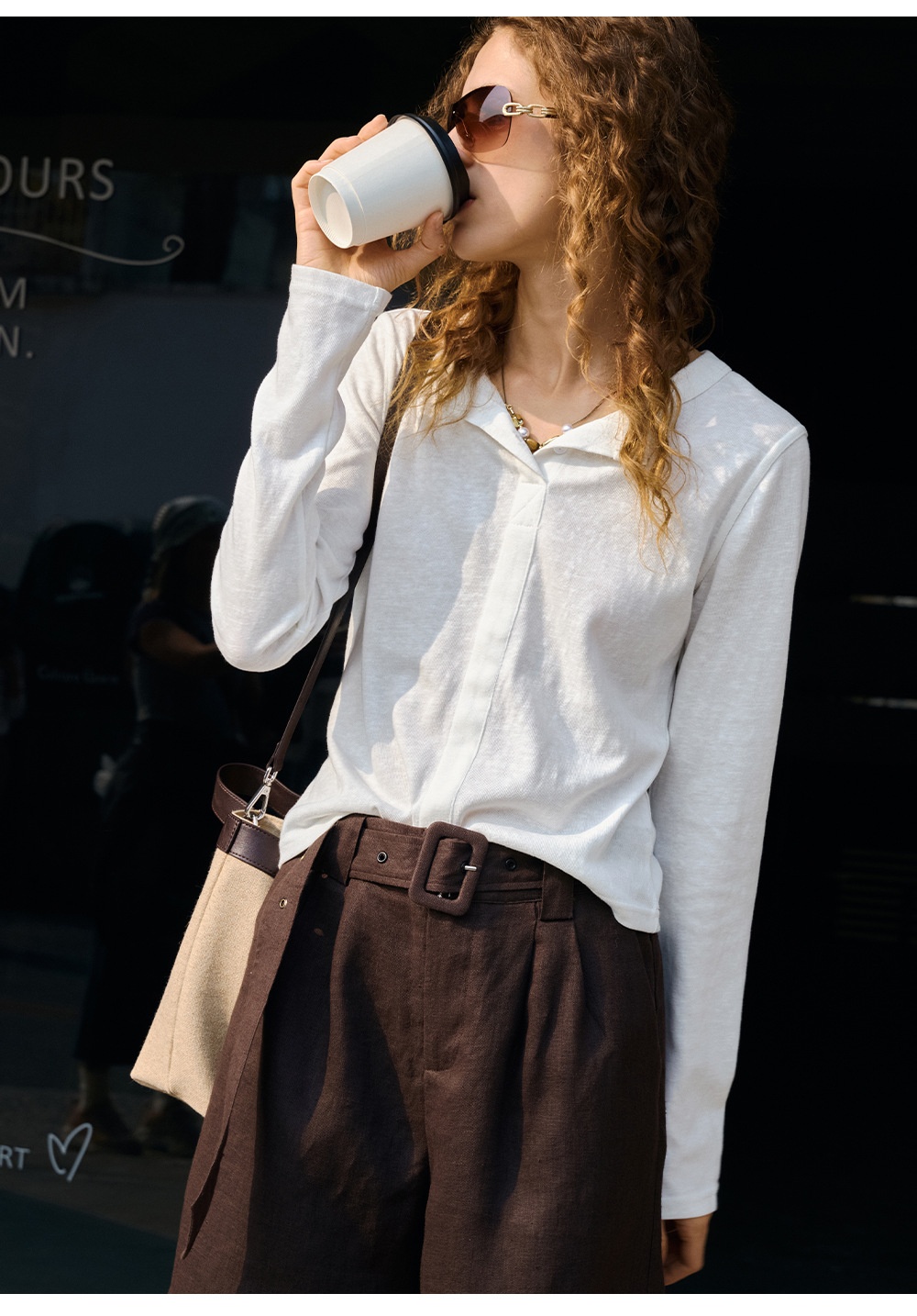 Damen Bluse Aus Baumwoll-leinen Mit Langarm Für Den Frühling_voghion.com