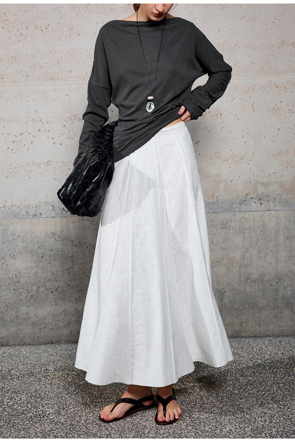Elegant Women's A-line Fishtail Skirt High-waisted Patchwork Style_voghion.com
