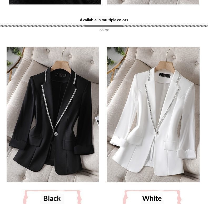Women's Blazer Jacket Elegant Long Sleeve Lightweight Coat_voghion.com