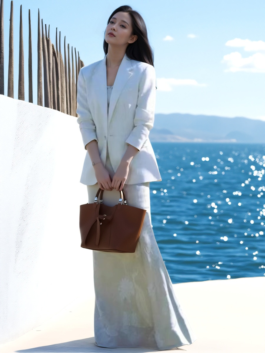 Giacca blazer donna elegante stile cinese abito jacquard_voghion.com