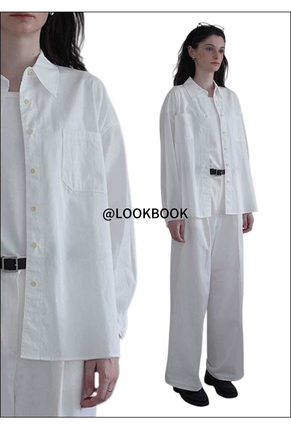 Camicia da donna bianca elegante in cotone per primavera estate_voghion.com