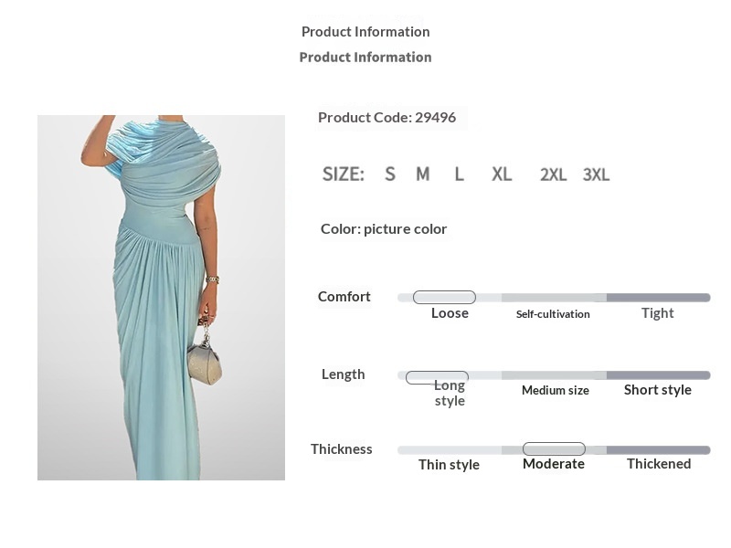 Elegantes Damen Maxikleid Mit Taillierung Und Raffung_voghion.com